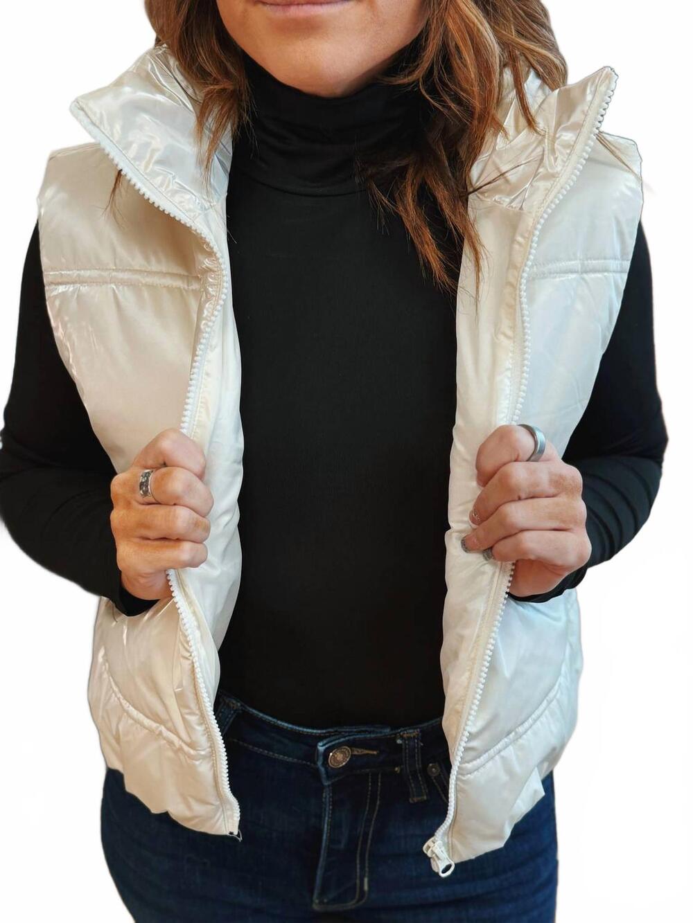 NEW ACTIVE BASIC the daybreak warmth vest in ivory